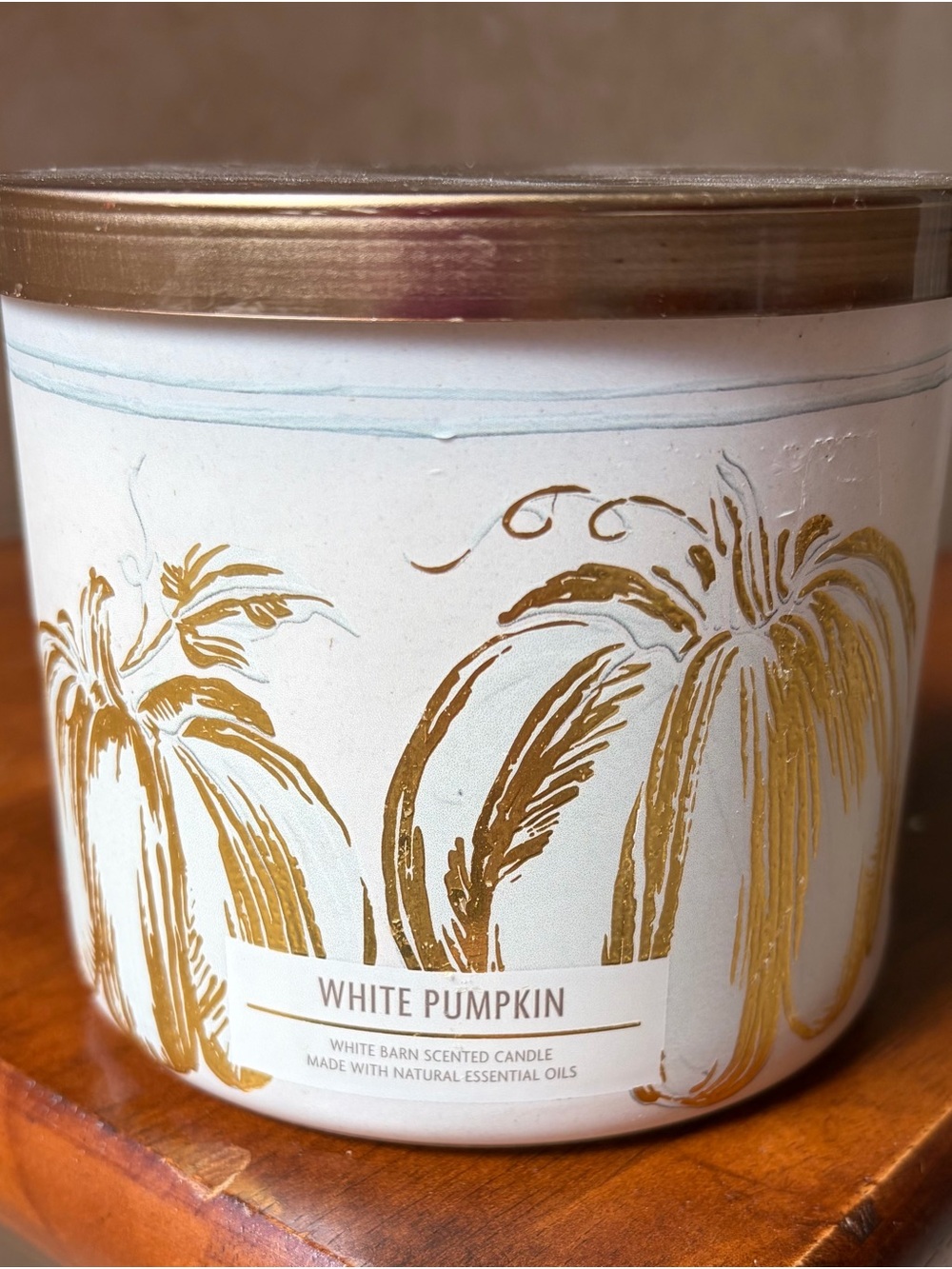 White Barn White Pumpkin Scented Candle - White NWT